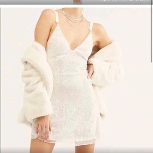 Free People Iridescent sequin mini dress - “Gold Rush” - never worn! Sold out